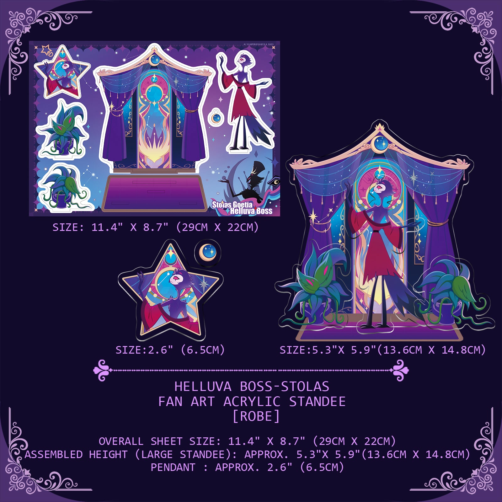 Helluva Boss stolas-Fan Art Acrylic Standee-robe – X Personatoy