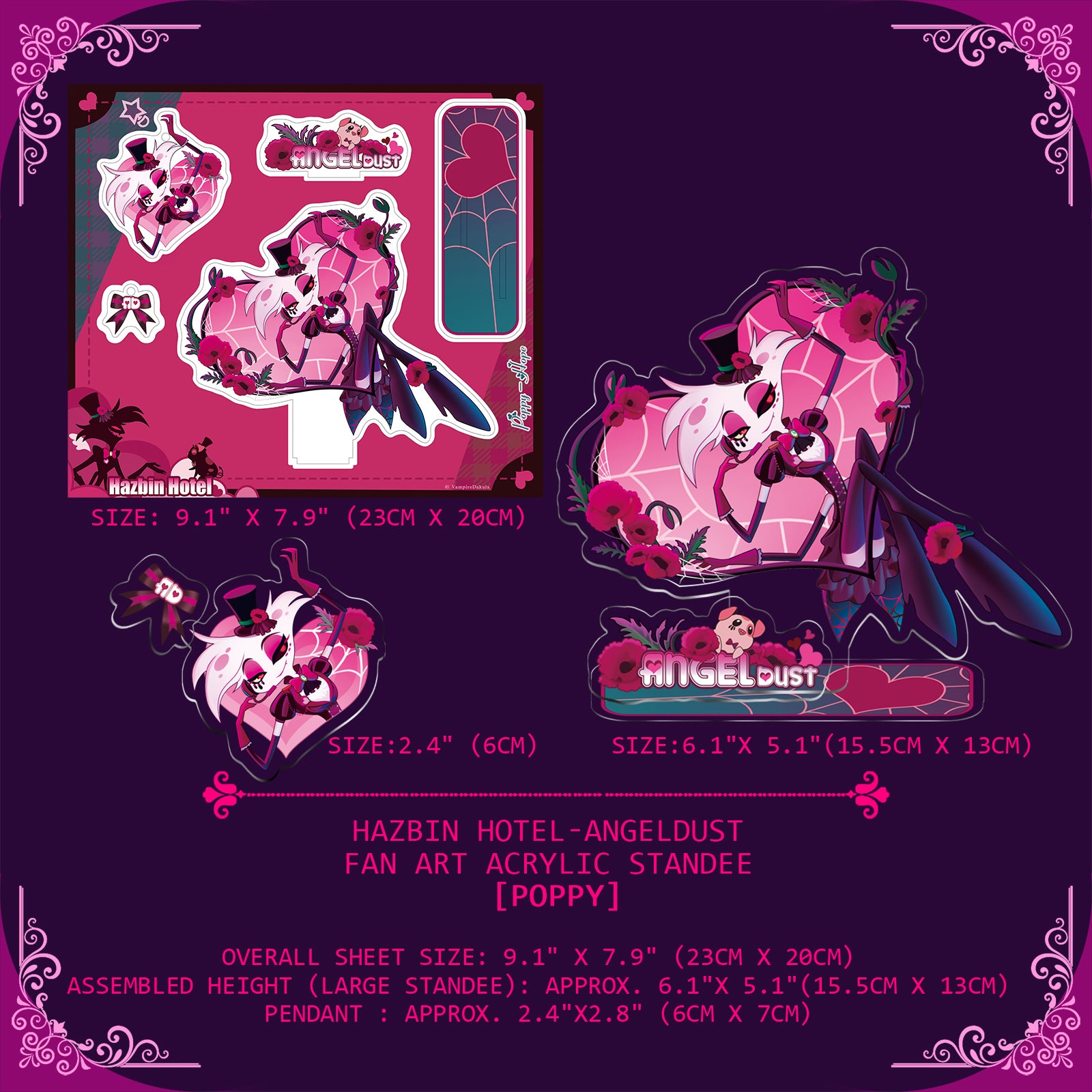 Angel Dust-Fan Art Acrylic Standee-poppy – StarrToy